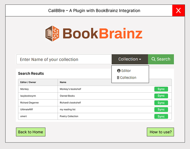 Search collections