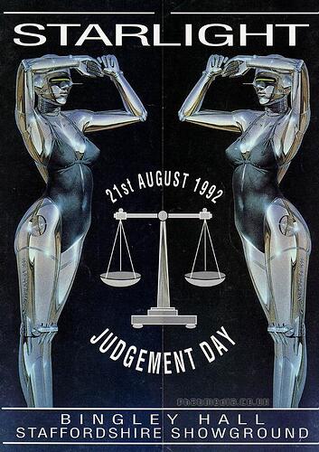 1992-08-21 Starlight, "Judgement Day" Bingley Hall, Stafford, UK