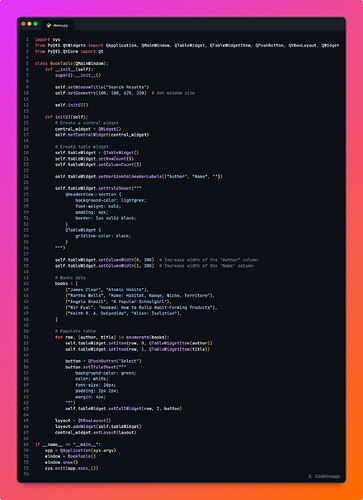 List editions using PyQt5