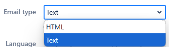 Jira Email type